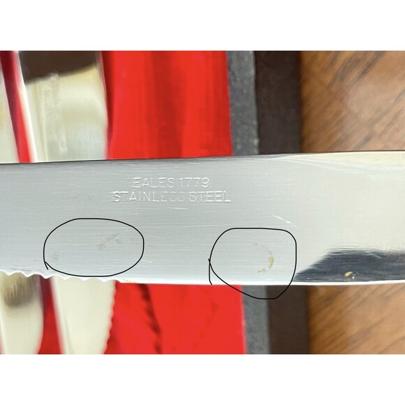 Vintage Eales 1779 Steak Knife Set Of 6 Stainless Steel Japan in Original Box - Picture 7 of 12